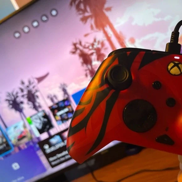 Xbox Console with Red Controller and Game Bundle - Picture 5 of 5